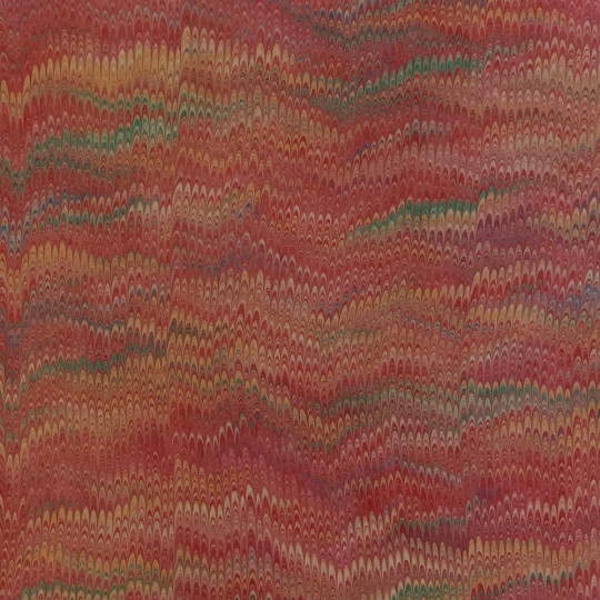 Hand Marbled Paper Petite Combed Pattern in Reds ~ Berretti Marbled Arts